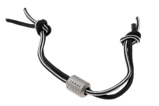 The James Brand The Alder ES215969-10 Grey Titanium, Black/BW, Paracord Lanyard With Bead 2 The James Brand The Alder ES215969-10 Grey Titanium, Black/BW, Paracord Lanyard With Bead - Image 2