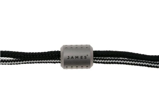 The James Brand The Alder ES215969-10 Grey Titanium, Black/BW, Paracord Lanyard With Bead 3 The James Brand The Alder ES215969-10 Grey Titanium, Black/BW, Paracord Lanyard With Bead - Image 3