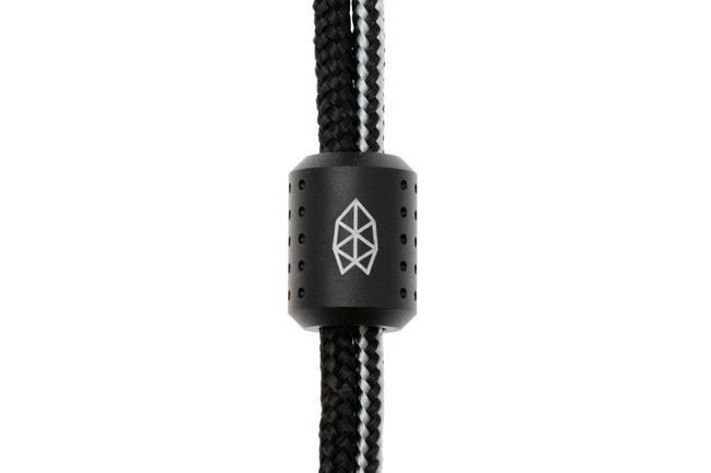 The James Brand The Alder ES215970-10 Black Titanium, Black/BW, Paracord Lanyard With Bead 1 The James Brand The Alder ES215970-10 Black Titanium, Black/BW, Paracord Lanyard With Bead