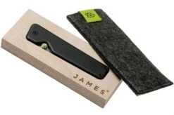 The James Brand Chapter, S35VN, Black + Satin Pocket Knife -The James Brand JAKCHP100133 00 09 the james brand
