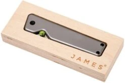 The James Brand Chapter, Titanium + Satin Pocket Knife -The James Brand JAKCHP1001 09 the james brand jakchp1001 09