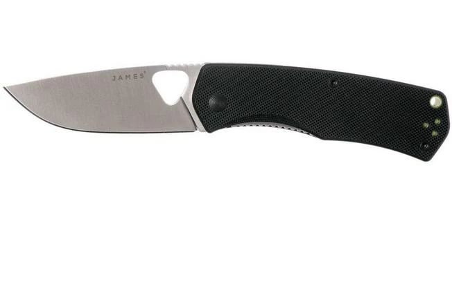 The James Brand Folsom, Black + Satin Pocket Knife 1 The James Brand Folsom, Black + Satin Pocket Knife