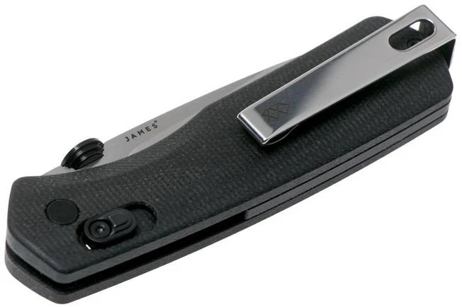 The James Brand The Carter, Black Micarta, Stainless Pocket Knife KN108143-00 4 The James Brand The Carter, Black Micarta, Stainless Pocket Knife KN108143-00 - Image 4