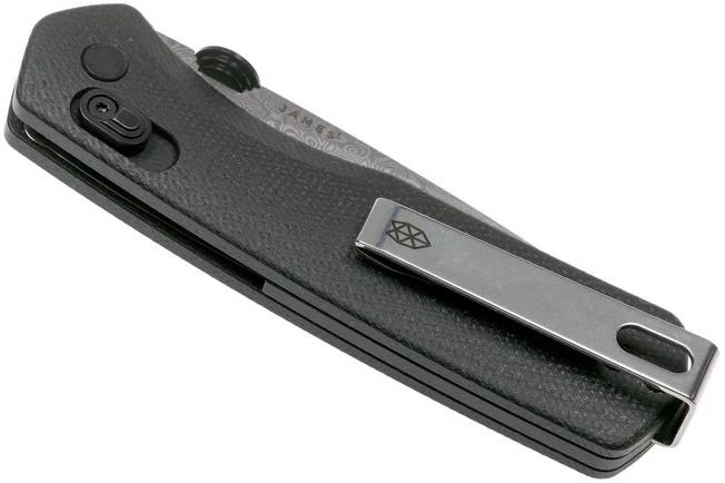 The James Brand The Carter, Black G10, Damascus Pocket Knife KN108147-00 4 The James Brand The Carter, Black G10, Damascus Pocket Knife KN108147-00 - Image 4