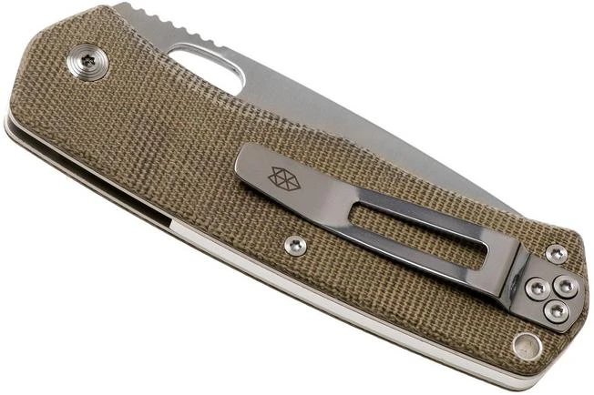 The James Brand Folsom KN102127-00 Od Green Micarta + Satin Pocket Knife 4 The James Brand Folsom KN102127-00 Od Green Micarta + Satin Pocket Knife - Image 4