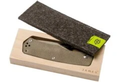 The James Brand Folsom KN102127-00 Od Green Micarta + Satin Pocket Knife -The James Brand JAKN112127 00 08 the james brand 1