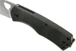 The James Brand Folsom KN102143-00 Black Micarta + Satin Pocket Knife -The James Brand JAKN112143 00 07 the james brand