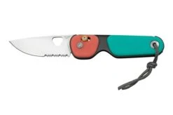 The James Brand The Redstone, Coral Turquoise + Satin, Serrated, Pocket Knife
