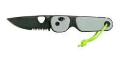 The James Brand The Redstone Primer Gray, Black Serrated KN118170-01 Pocket Knife