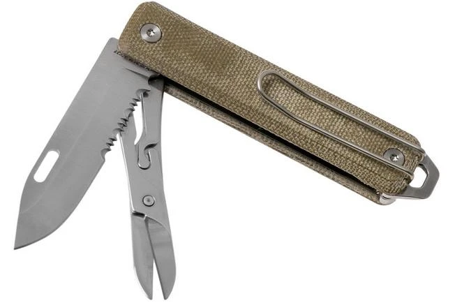 The James Brand Ellis Scissors, Stainless, OD Green, Micarta Pocket Knife 2 The James Brand Ellis Scissors, Stainless, OD Green, Micarta Pocket Knife - Image 2