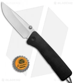 James Brand The Barnes Frame Lock Knife Checkered Black Titanium (3.5" Two-Tone) -The James Brand James Brand The Barnes FL Black Ti Satin BHQ 121585 jr bottlecap