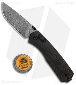 James Brand The Carter Ambi-Slider Lock Knife Black Micarta (2.8" Damascus) -The James Brand James Brand The Carter Ambi Slider Black Micarta Damascus KN108147 00 BHQ 121592 jr bottlecap