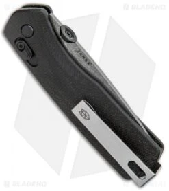 James Brand The Carter Ambi-Slider Lock Knife Black Micarta (2.8" Damascus) -The James Brand James Brand The Carter Ambi Slider Black Micarta Damascus KN108147 00 BHQ 121592 jr side