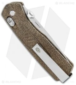 James Brand The Carter Ambi-Slider Knife OD Green Micarta (2.8" Satin) 7 James Brand The Carter Ambi-Slider Knife OD Green Micarta (2.8" Satin) -The James Brand James Brand The Carter Ambi Slider OD Green Micarta Satin BHQ 100457 jr side