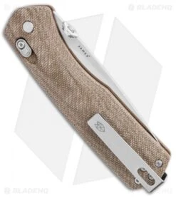 James Brand The Carter XL Ambi-Slider Knife OD Green Micarta (3.25" Satin) 6 James Brand The Carter XL Ambi-Slider Knife OD Green Micarta (3.25" Satin) -The James Brand James Brand The Carter XL Ambi Slider OD Green Micarta Satin BHQ 137972 jr side