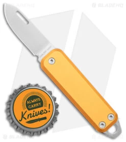 James Brand The Elko Slip Joint Keychain Knife Canary (1.6" Satin) -The James Brand James Brand The Elko SJ Keychain Canary Satin BHQ 176308 jr bottlecap