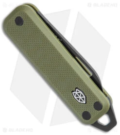 James Brand The Elko Slip Joint Keychain Knife OD Green G-10 (1.6" Black) -The James Brand James Brand The Elko SJ Keychain OD Green G 10 Black BHQ 139476 jr side