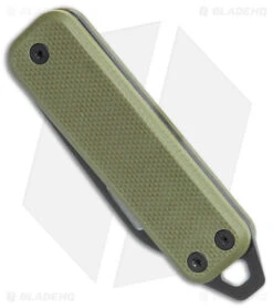 James Brand The Elko Slip Joint Keychain Knife OD Green G-10 (1.6" Black) -The James Brand James Brand The Elko SJ Keychain OD Green G 10 Black BHQ 139476 jr spine