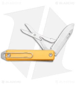 James Brand The Ellis Lockback Knife Tool W/Scissors Canary (2.75" Satin Serr)