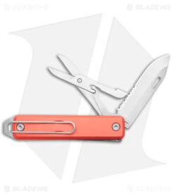 James Brand The Ellis Lockback Knife & Tool W/Scissors Coral (2.75" Satin Serr)
