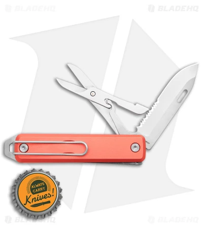 James Brand The Ellis Lockback Knife & Tool W/Scissors Coral (2.75" Satin Serr) 4 James Brand The Ellis Lockback Knife & Tool W/Scissors Coral (2.75" Satin Serr) - Image 4