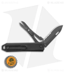 James Brand The Ellis Lockback Knife & Tool W/Scissors Black (2.75" Black Serr) -The James Brand James Brand The Ellis Scissors Black Black Serr BHQ 141601 jr bottlecap