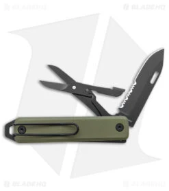 James Brand The Ellis Lockback Knife & Tool W/Scissors OD Green (2.75" Black)