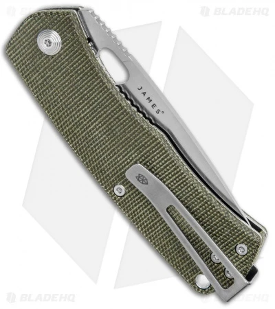 James Brand The Folsom Liner Lock Knife OD Green Micarta (2.75" Satin VG-10) 3 James Brand The Folsom Liner Lock Knife OD Green Micarta (2.75" Satin VG-10) - Image 3