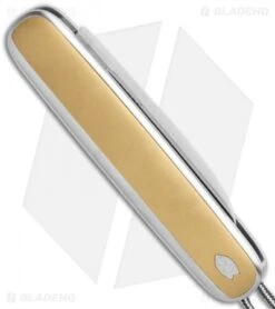 James Brand The Pike Slip Joint Knife Brass (2.25" Satin) -The James Brand James Brand The Pike SJ Brass Satin KN110151 00 BHQ 116151 jr side