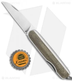 James Brand The Pike Slip Joint Knife OD Green Micarta (2.25" Satin) -The James Brand James Brand The Pike SJ OD Green Micarta Satin KN110127 00 BHQ 116149 jr bottlecap