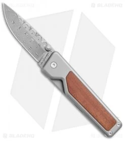 The James Brand The Chapter Frame Lock Rosewood/Ti Knife (2.75" Damascus)