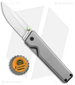 James Brand The Chapter Frame Lock Knife Gray Titanium (2.63" Satin) -The James Brand James The Chapter FL Gray Ti Satin KN100112 00 BHQ 94921 jr bottlecap