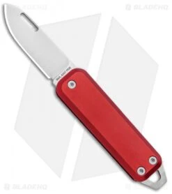 James Brand The Elko Slip Joint Keychain Knife Red (1.6" Satin)