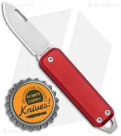 James Brand The Elko Slip Joint Keychain Knife Red (1.6" Satin) -The James Brand James The Elko SJ Keychain Red Satin BHQ 92841 jr bottlecap