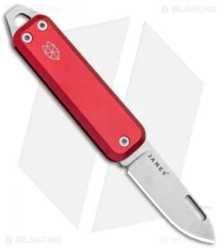 James Brand The Elko Slip Joint Keychain Knife Red (1.6" Satin) -The James Brand James The Elko SJ Keychain Red Satin BHQ 92841 jr left