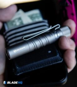 James Brand The Carter Ambi-Slider Lock Knife Black Micarta (2.8" Satin) 11 James Brand The Carter Ambi-Slider Lock Knife Black Micarta (2.8" Satin) -The James Brand Olight I3T EOS Titanium Slim EDC Flashlight LUXEON TX LED 180 Lumens BHQ 119622 kp in hand web