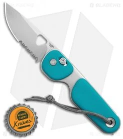 The James Brand The Redstone Slide Lock Knife Glacier/Stainless (2.5" Satin) -The James Brand Redstone Glacier Stainless PP Serrated 2in 5cm Satin BHQ 138811 td size