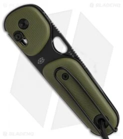 The James Brand The Redstone Slide Lock Knife OD Green/Black (2.5" Black) -The James Brand Redstone OD Green Black PP Serrated 2in 5cm Black BHQ 138814 td side