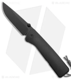 The James Brand Barnes Frame Lock Knife Checkered Black Titanium (3.5"Black PVD)