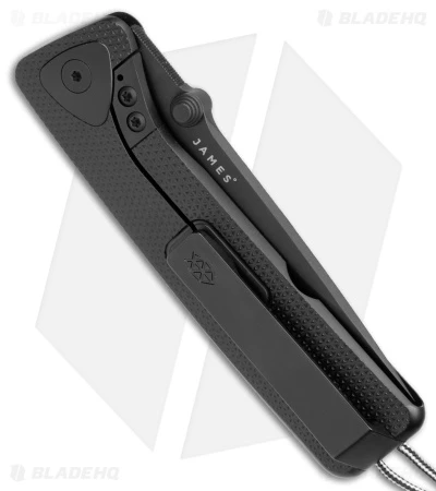The James Brand Barnes Frame Lock Knife Checkered Black Titanium (3.5"Black PVD) 3 The James Brand Barnes Frame Lock Knife Checkered Black Titanium (3.5"Black PVD) - Image 3