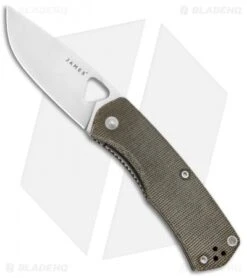 James Brand The Folsom Liner Lock Knife Micarta OD Green (2.75" Satin)