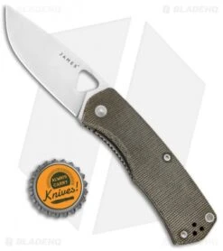 James Brand The Folsom Liner Lock Knife Micarta OD Green (2.75" Satin) -The James Brand The James Brand Folsom OD Green Micarta KN102127 00 BHQ 95414 jr bottlecap 2