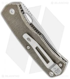 James Brand The Folsom Liner Lock Knife Micarta OD Green (2.75" Satin) -The James Brand The James Brand Folsom OD Green Micarta KN102127 00 BHQ 95414 jr side 2