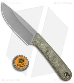 James Brand Hell Gap Fixed Blade Knife OD Green Micarta (3.6" Satin) -The James Brand The James Brand Hell Gap OD Green Micarta SW BHQ 96971 jr bottlecap