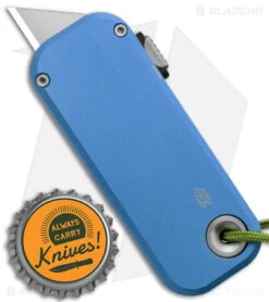 The James Brand The Palmer Utility Knife Cerulean Aluminum (0.56" Satin) 7 The James Brand The Palmer Utility Knife Cerulean Aluminum (0.56" Satin) -The James Brand The James Brand The Palmer Utility Knife Aluminum Cerulean Yellow BHQ 176540 jr bottlecap