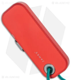 The James Brand The Palmer Utility Knife Coral Aluminum (0.56" Satin) -The James Brand The James Brand The Palmer Utility Knife Aluminum Coral Turquoise BHQ 176541 jr side