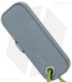 The James Brand The Palmer Utility Knife Gray Aluminum (0.56" Satin) 6 The James Brand The Palmer Utility Knife Gray Aluminum (0.56" Satin) -The James Brand The James Brand The Palmer Utility Knife Aluminum Gray Yellow BHQ 176542 jr side