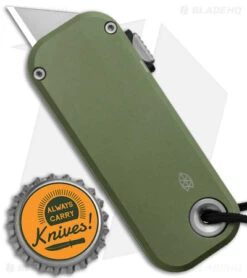 The James Brand The Palmer Utility Knife OD Green Aluminum (0.56" Satin) 7 The James Brand The Palmer Utility Knife OD Green Aluminum (0.56" Satin) -The James Brand The James Brand The Palmer Utility Knife Aluminum OD Green Black BHQ 176543 jr bottlecap