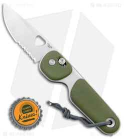 The James Brand The Redstone Slide Lock Knife OD Green/Stainless (2.5" Satin) -The James Brand The James Brand The Redstone Slide Lock OD Green Stainless Satin BHQ 144201 jr bottlecap