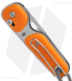 The James Brand The Redstone Slide Lock Knife Tangerine/Stainless (2.5" Satin) 6 The James Brand The Redstone Slide Lock Knife Tangerine/Stainless (2.5" Satin) -The James Brand The James Brand The Redstone Slide Lock Tangerine Stainless Satin BHQ 144199 jr side